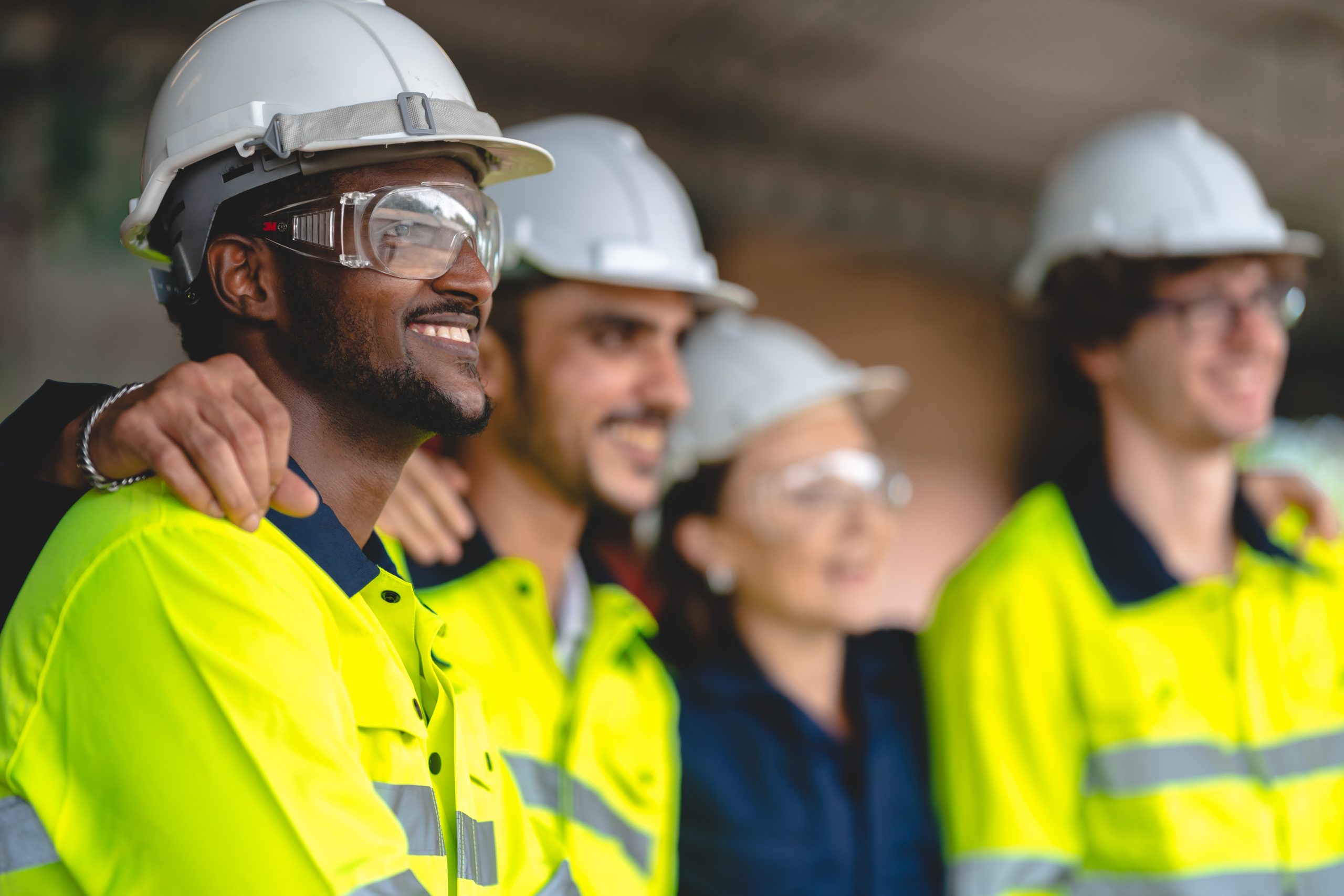 Construction industry technician checking equipment during a maintenance inspection
