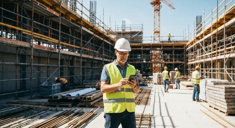 Construction business owner reviewing AI search visibility and LLM optimisation strategy